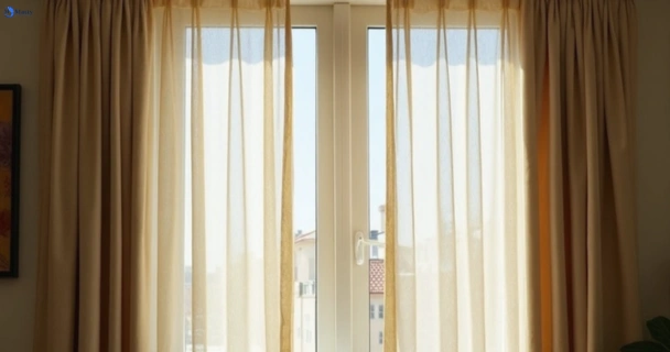Dusty and dull curtains in wakerley before steam cleaning